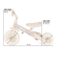 PETITE&MARS Teplomer silikónový digitálny do vody Crab Caleb Dusty Rose 0m+