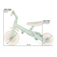 PETITE&MARS Teplomer silikónový digitálny do vody Crab Caleb Dusty Rose 0m+