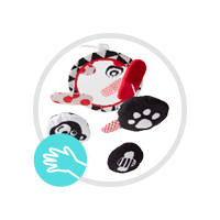 CANPOL BABIES Kolotoč kontrastný plyšový s melódiami Sensory