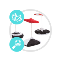 CANPOL BABIES Kolotoč kontrastný plyšový s melódiami Sensory