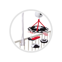 CANPOL BABIES Kolotoč kontrastný plyšový s melódiami Sensory