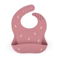 PETITE&MARS Podbradník silikónový Take&Match Rose Princesses 6m+