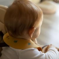 PETITE&MARS Podbradník silikónový Take&Match Dusty Rose 6m+