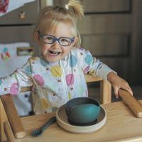 PETITE&MARS Miska silikónová s prísavkou TAKE&MATCH Misty Green 6m+