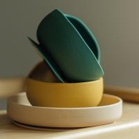 PETITE&MARS Miska silikónová s prísavkou TAKE&MATCH Intense Ochre 6m+