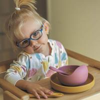 PETITE&MARS Miska silikónová s prísavkou TAKE&MATCH Dusty Rose 6m+