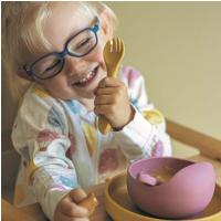 PETITE&MARS Miska silikónová s prísavkou TAKE&MATCH Dusty Rose 6m+