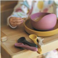 PETITE&MARS Miska silikónová s prísavkou TAKE&MATCH Dusty Rose 6m+