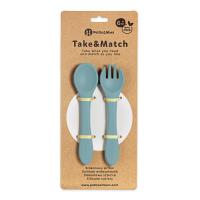 PETITE&MARS Príbor silikónový TAKE&MATCH Dusty Rose 6m+