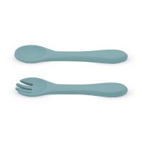 PETITE&MARS Príbor silikónový TAKE&MATCH Dusty Rose 6m+