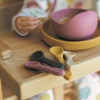 PETITE&MARS Príbor silikónový TAKE&MATCH Misty Green 6m+