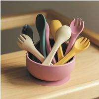 PETITE&MARS Príbor silikónový TAKE&MATCH Desert Sand 6m+