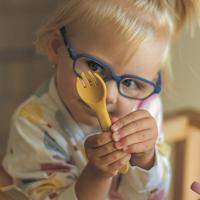 PETITE&MARS Príbor silikónový TAKE&MATCH Intense Ochre 6m+