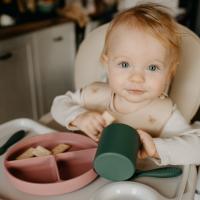 PETITE&MARS Tanierik silikónový deliaci okrúhly Take&Match Sweet Pea 6m+