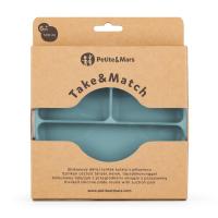 PETITE&MARS Tanierik silikónový deliaci okrúhly Take&Match Frosted Sky 6m+