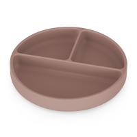 PETITE&MARS Tanierik silikónový deliaci okrúhly Take&Match Velvet Latte 6m+