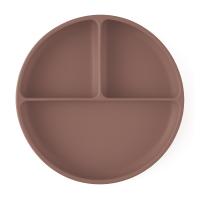 PETITE&MARS Tanierik silikónový deliaci okrúhly Take&Match Velvet Latte 6m+