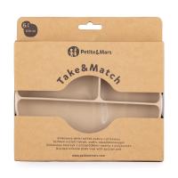 PETITE&MARS Tanierik silikónový deliaci oválny Take&Match Desert Sand 6m+