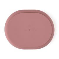 PETITE&MARS Tanierik silikónový deliaci oválny Take&Match Dusty Rose 6m+