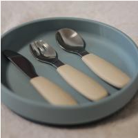 PETITE&MARS Sada príborov s nerezovej ocele Take&Match Misty Green 12m+