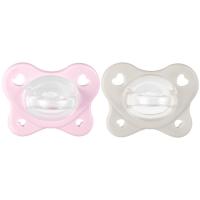 CHICCO Cumlík Physio Dual Soft silikónový dievča 2-6m, 2 ks