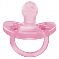 CHICCO Cumlík Physio celosilikónový 6-16m dievča 1 ks