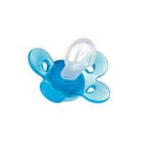 CHICCO Cumlík Physio Comfort silikónový 2-6m chlapec - macko/bodky 2 ks