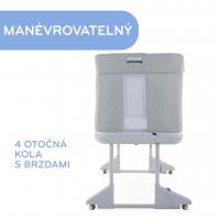 CHICCO Postieľka Next2Me Forever - Ash Grey
