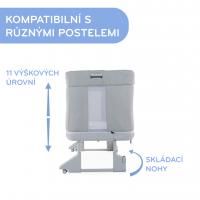 CHICCO Postieľka Next2Me Forever - Ash Grey