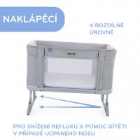 CHICCO Postieľka Next2Me Forever - Ash Grey