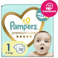 PAMPERS Premium Care Plienky jednorázové 1 (2-5 kg) 72 ks