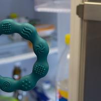 BABYONO Hryzačka silikónová Krúžok modrý