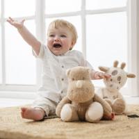 NATTOU Hračka chobotnička edukačná 8 aktivít Lapidou pink