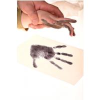 BABY DAB Farba na detské odtlačky - šedá