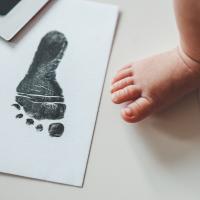 BABY DAB Farba na detské odtlačky - šedá