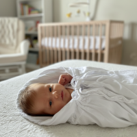 PETITE&MARS Zavinovačka šnurovacia Nurse s pevnou kokosovou vložkou Light Grey 75x75 cm