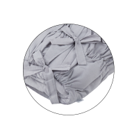 PETITE&MARS Zavinovačka šnurovacia Nurse s pevnou kokosovou vložkou Light Grey 75x75 cm