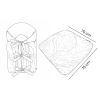 PETITE&MARS Zavinovačka šnurovacia Nurse s pevnou kokosovou vložkou Baby Blue 75x75 cm