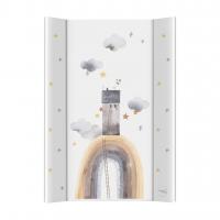 CEBA BABY Podložka prebaľovacia 2-hranná s pevnou doskou (50x70) Basic Rainbow Home