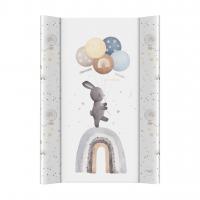 CEBA BABY Podložka prebaľovacia 2-hranná s pevnou doskou (50x70) Basic Rainbow Walk