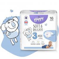 BELLA HAPPY Baby Plienky jednorazové Midi 5-9 kg 16 ks