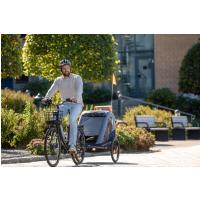 HAMAX Vozík dvojmiestny za bicykel vr. ramená + kočíkový set Avenida Twin - Olive Green, odpružený