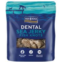 FISH4DOGS Maškrty pre psov DENTAL SEA morská ryba - uzlíky 100 g