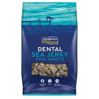 FISH4DOGS Maškrty pre psov DENTAL SEA morská ryba - uzlíky 500 g