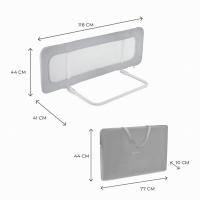 KINDERKRAFT Zábrana na posteľ Guard&Dream Light Grey