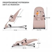 KINDERKRAFT Lehátko pohupujúce Mimi Beige, do 9kg