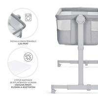 KINDERKRAFT Postieľka detská polohovateľná Nestee Up2 Full Light Grey