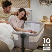 KINDERKRAFT Postieľka detská polohovateľná Nestee Up2 Full Light Grey