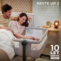 KINDERKRAFT Postieľka detská polohovateľná Nestee Up2 Full Light Grey