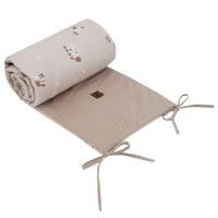 EKO Chránič do postieľky VELVET Bees Beige 360x35 cm